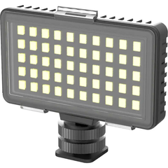 Three-Step Dimmable 50 Led On-Camera Video Fill Light, Rechargeable Portable Lighting Panel With Universal Cold Shoe Bracket