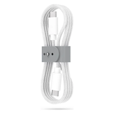 1 Meter Knit Fabric Usb-C To Usb-C Pd Fast Charging Cord, Eco-Friendly Data Cable With Built-In Storage Organizer Strap
