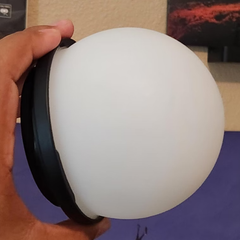 Magnetic Quick-Attach Spherical Light Diffusion Dome, 360-Degree Wide Spread Flash Modifier For Portable Studio Lighting Units
