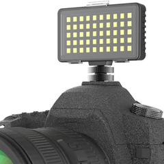 Three-Step Dimmable 50 Led On-Camera Video Fill Light, Rechargeable Portable Lighting Panel With Universal Cold Shoe Bracket