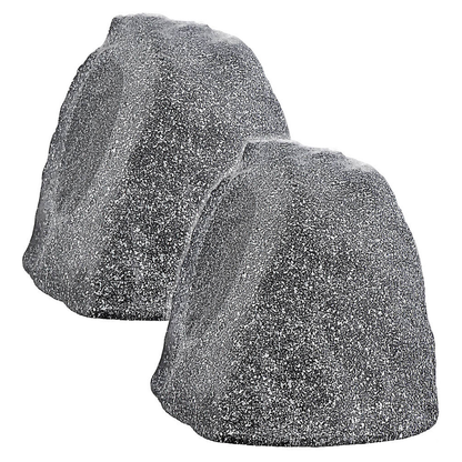Dual All-Weather Landscape Rock Bluetooth Speaker Set, Wireless Outdoor Stereo Audio Pair With Active-Passive Channel Layout