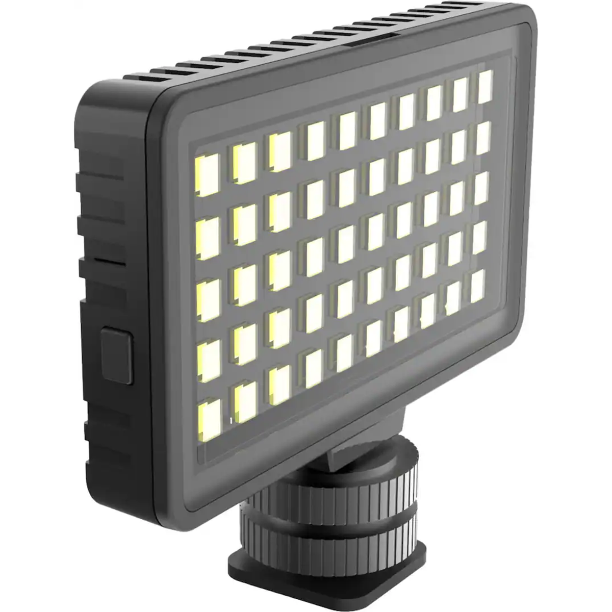 Three-Step Dimmable 50 Led On-Camera Video Fill Light, Rechargeable Portable Lighting Panel With Universal Cold Shoe Bracket